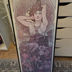 Art Nouveau Mucha "l'Amethyste", boho romantic French decor, kitchen, bathroom,